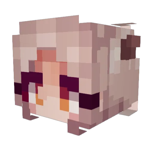totalatifa Minecraft avatar head, 3D render