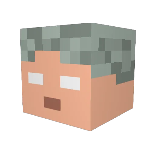 totallykeked Minecraft avatar head, 3D render
