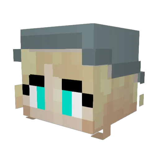 totallykel Minecraft avatar head, 3D render