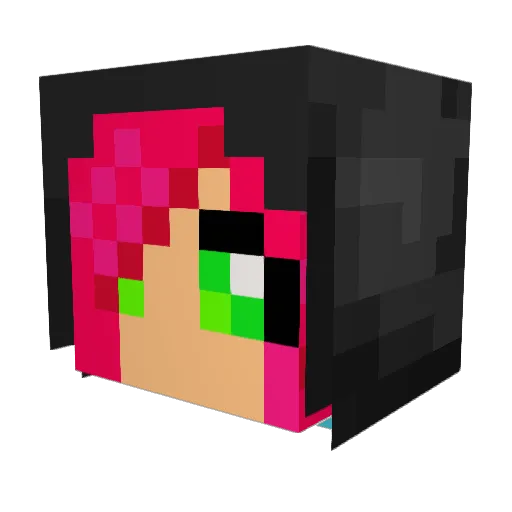 totallytuesday Minecraft avatar head, 3D render