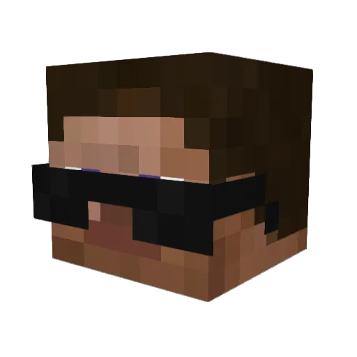 totalrandom Minecraft avatar head, 3D render