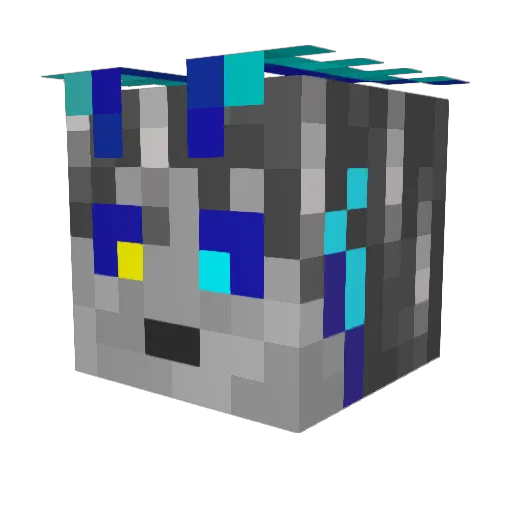totefou Minecraft avatar head, 3D render