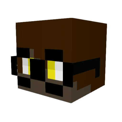 totirambo Minecraft avatar head, 3D render