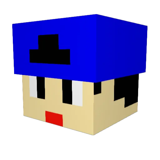 toto0806 Minecraft avatar head, 3D render