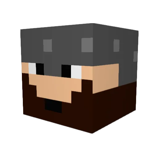 totobarbar Minecraft avatar head, 3D render