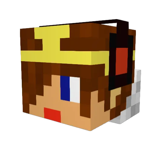 totobemy Minecraft avatar head, 3D render