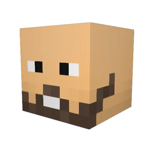 totocalaATR Minecraft avatar head, 3D render