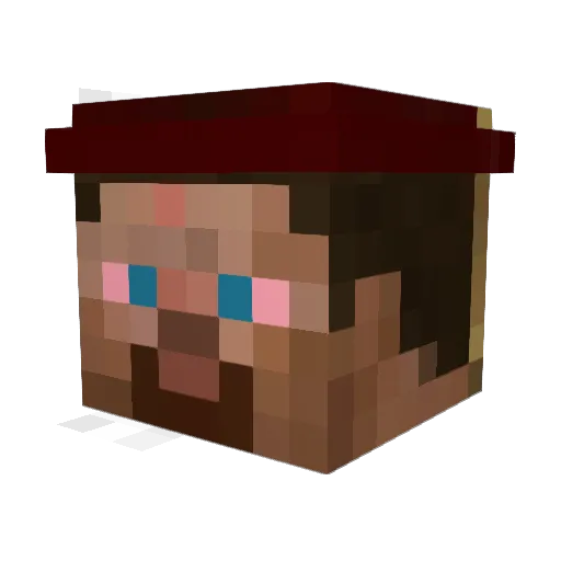 totok Minecraft avatar head, 3D render