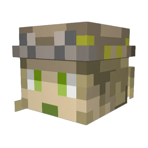 totolsk Minecraft avatar head, 3D render