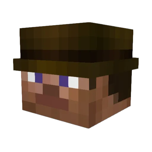 totopines Minecraft avatar head, 3D render