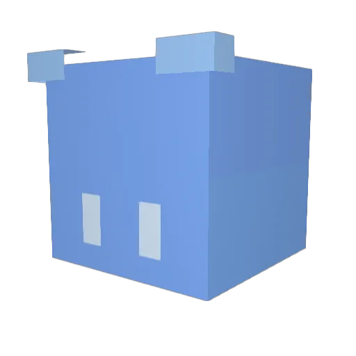 totorfu Minecraft avatar head, 3D render
