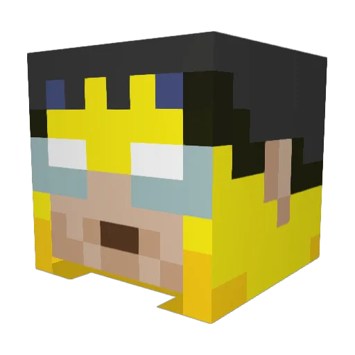 totoro989 Minecraft avatar head, 3D render