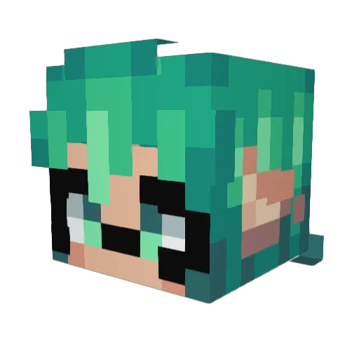 totoselqua Minecraft avatar head, 3D render