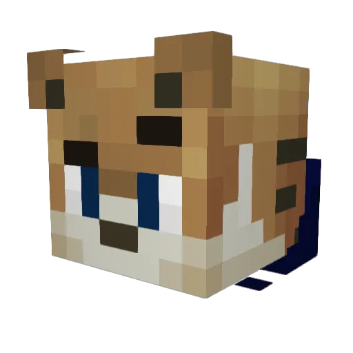 totothdt Minecraft avatar head, 3D render