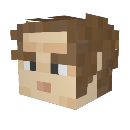 tototin__ Minecraft avatar head, 3D render