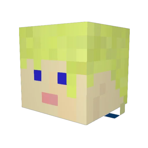 tototo104 Minecraft avatar head, 3D render