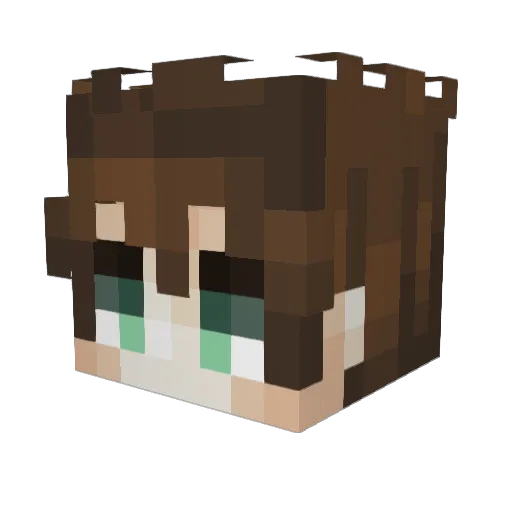 tototoraomi Minecraft avatar head, 3D render