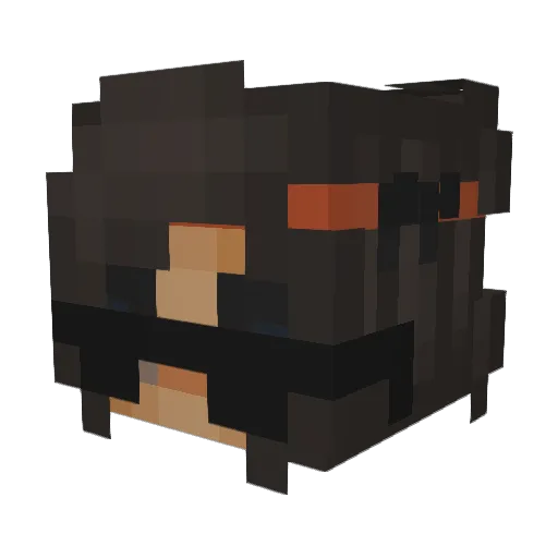 tottater Minecraft avatar head, 3D render