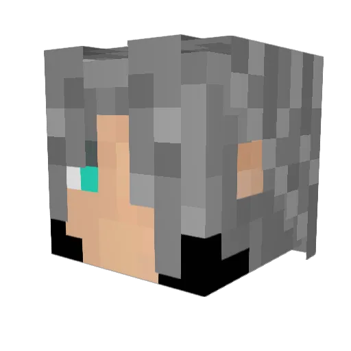 tottoko444 Minecraft avatar head, 3D render