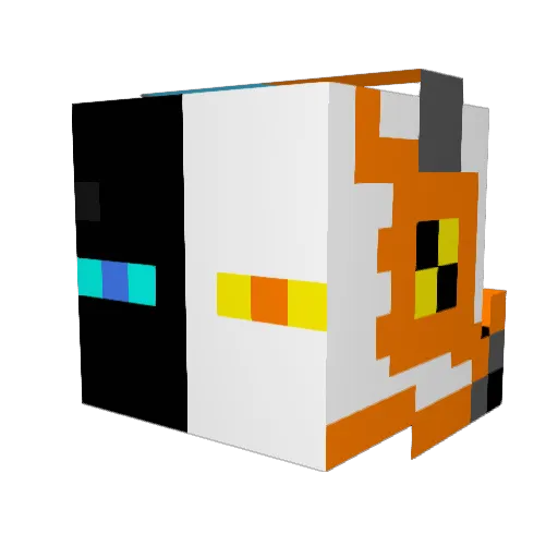 totwal Minecraft avatar head, 3D render
