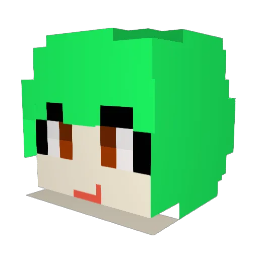 totwo0404 Minecraft avatar head, 3D render