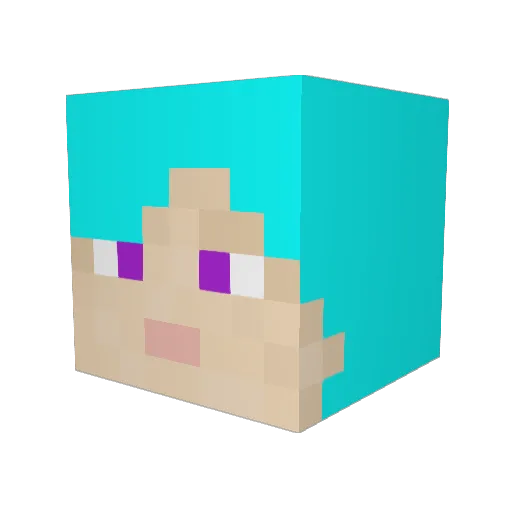 toucana Minecraft avatar head, 3D render