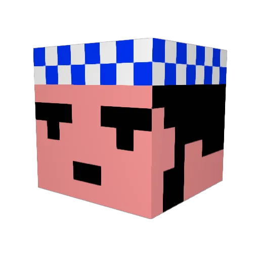 toufu114 Minecraft avatar head, 3D render