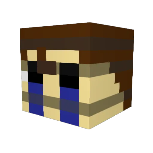 toughskydiver Minecraft avatar head, 3D render