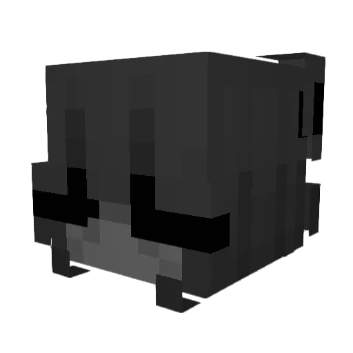 tought Minecraft avatar head, 3D render
