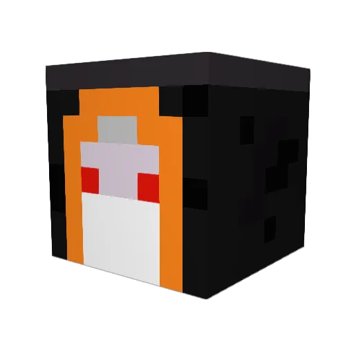 touhru Minecraft avatar head, 3D render