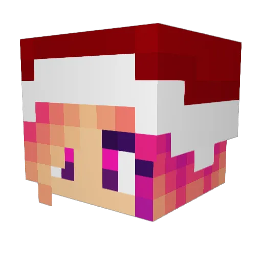 touka_24 Minecraft avatar head, 3D render