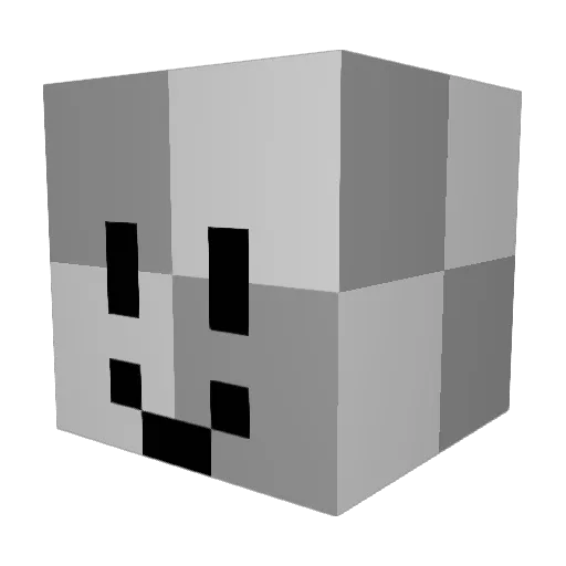 toumei_C Minecraft avatar head, 3D render