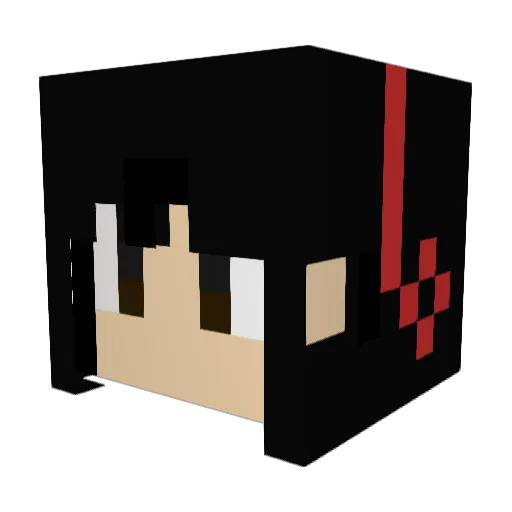 tousui Minecraft avatar head, 3D render
