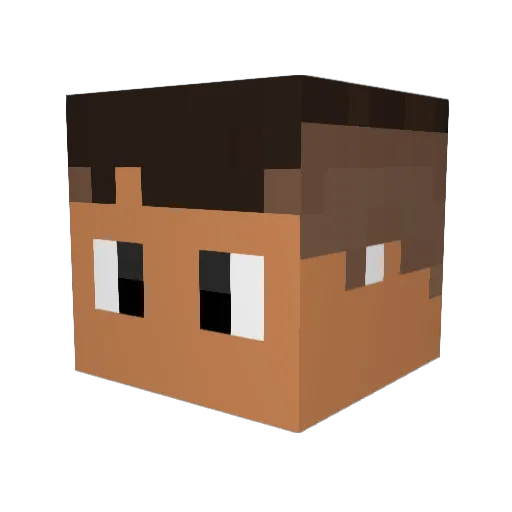 toutzz Minecraft avatar head, 3D render