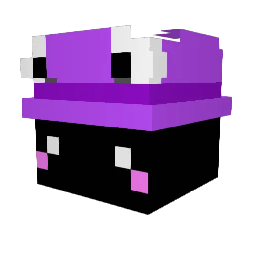 touyasouta Minecraft avatar head, 3D render
