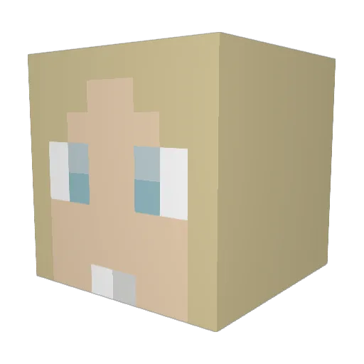 tova99g Minecraft avatar head, 3D render