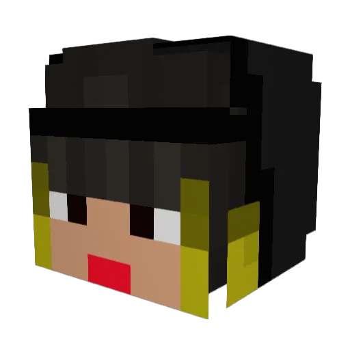 tovankao Minecraft avatar head, 3D render