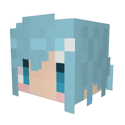 towa_7241 Minecraft avatar head, 3D render