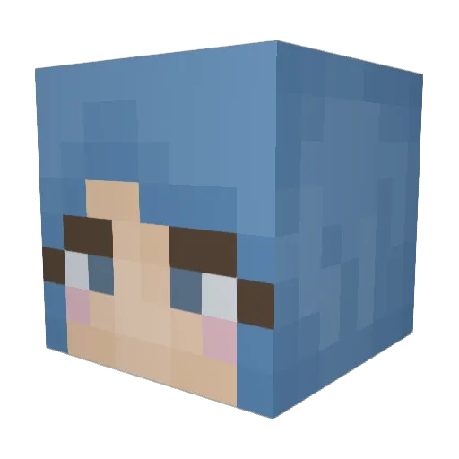 townworm Minecraft avatar head, 3D render