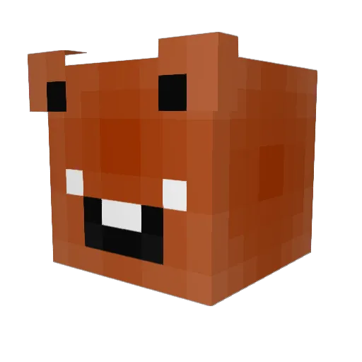 tox1cc Minecraft avatar head, 3D render