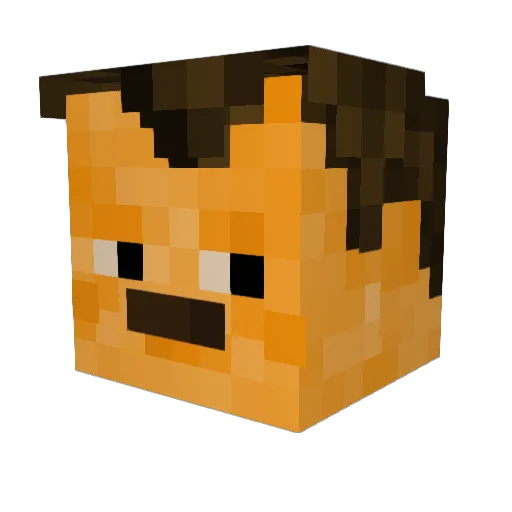 toxic_brick Minecraft avatar head, 3D render