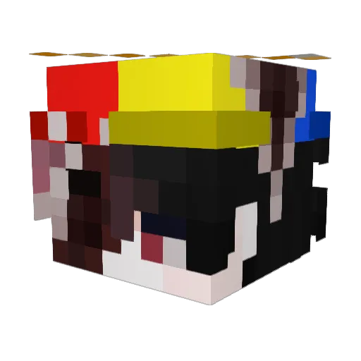 toxic_deriva Minecraft avatar head, 3D render