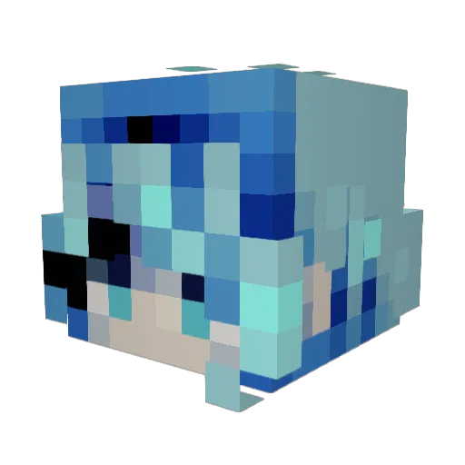 toxic_eel3 Minecraft avatar head, 3D render