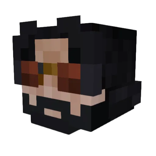 toxic_luxe Minecraft avatar head, 3D render