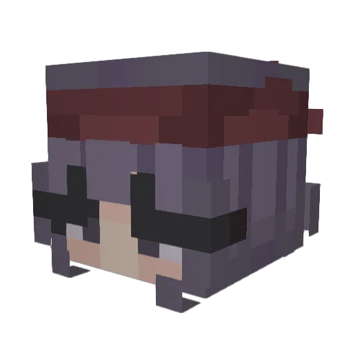 toxickas Minecraft avatar head, 3D render