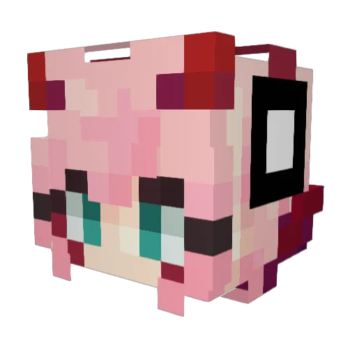 toxukii Minecraft avatar head, 3D render