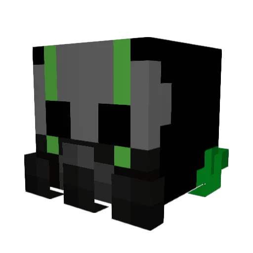 toy10O Minecraft avatar head, 3D render