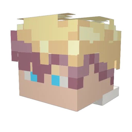 toyasumi Minecraft avatar head, 3D render