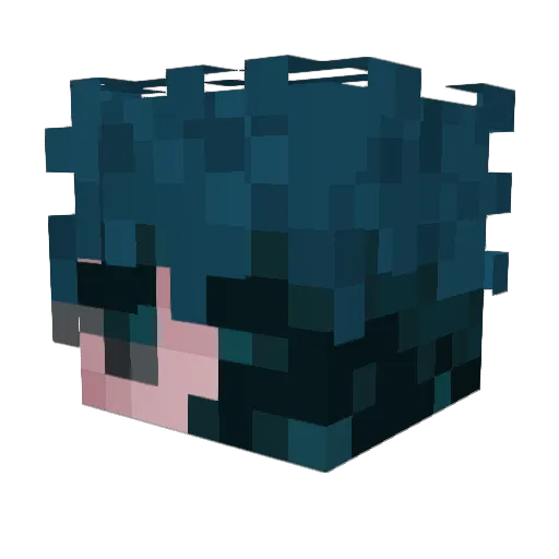 toyship Minecraft avatar head, 3D render