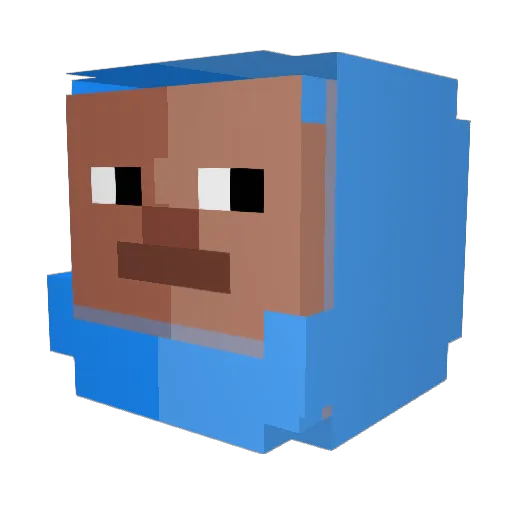 tozty Minecraft avatar head, 3D render